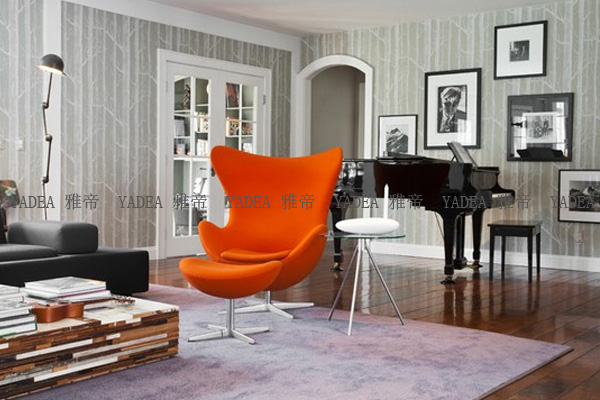 橙色蛋椅（orange egg chair）