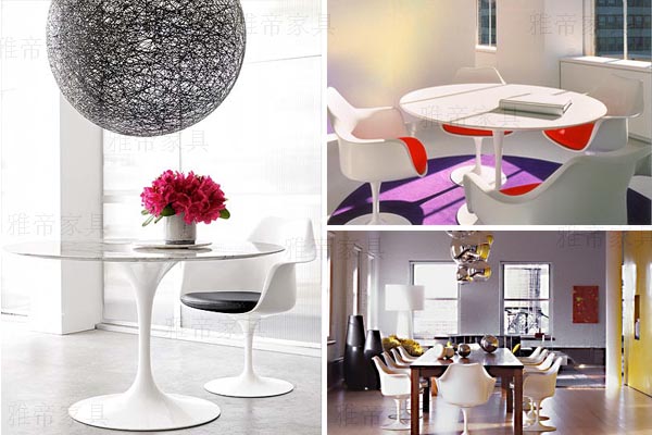 帶扶手郁金香椅