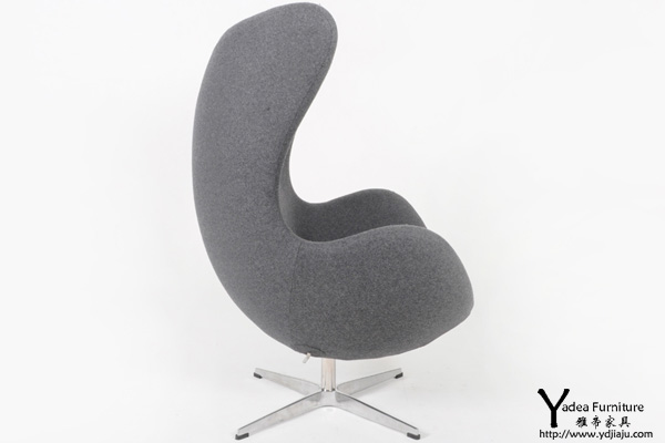 灰色羊毛絨布蛋椅(Egg Chair cashmere grey)