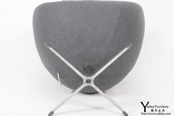灰色羊毛絨布蛋椅(Egg Chair cashmere grey)
