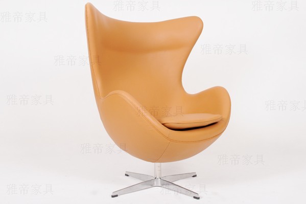 意大利皮蛋椅（Egg Chair In Black Italian Leather）